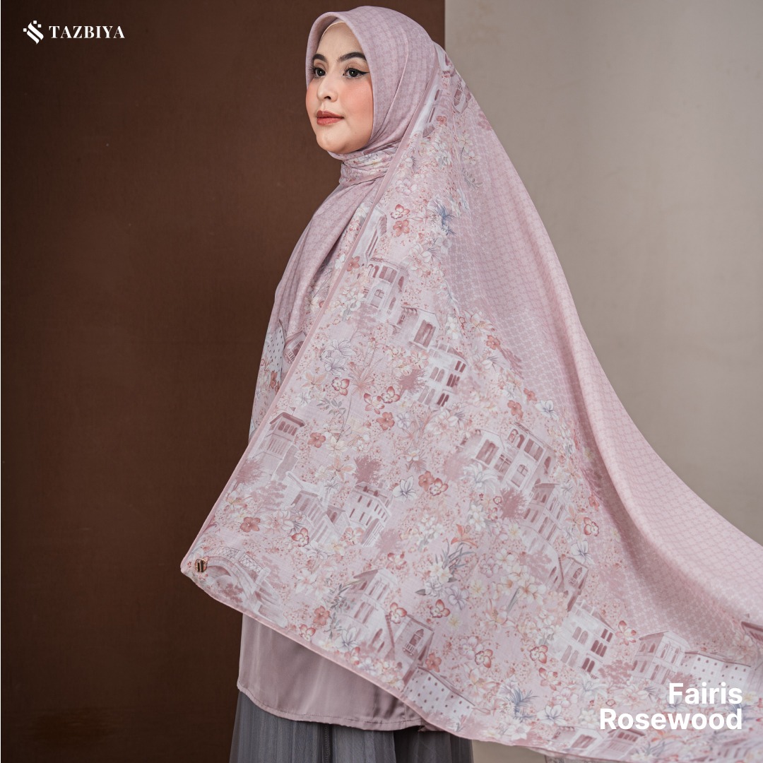 TAZBIYA SCARF - FAIRIS SERIES I TAZBIYA HIJAB VOAL MOTIF JAHIT TEPI