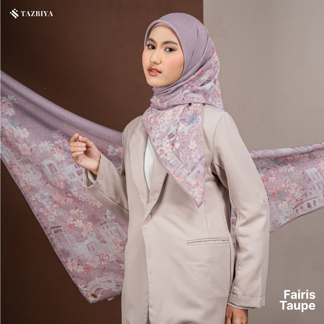 TAZBIYA SCARF - FAIRIS SERIES I TAZBIYA HIJAB VOAL MOTIF JAHIT TEPI