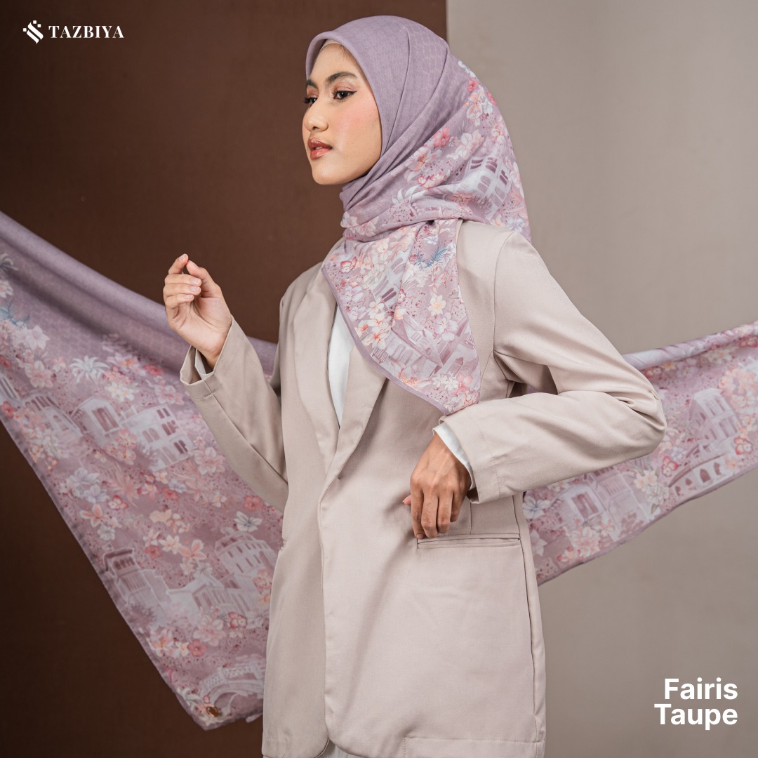 TAZBIYA SCARF - FAIRIS SERIES I TAZBIYA HIJAB VOAL MOTIF JAHIT TEPI