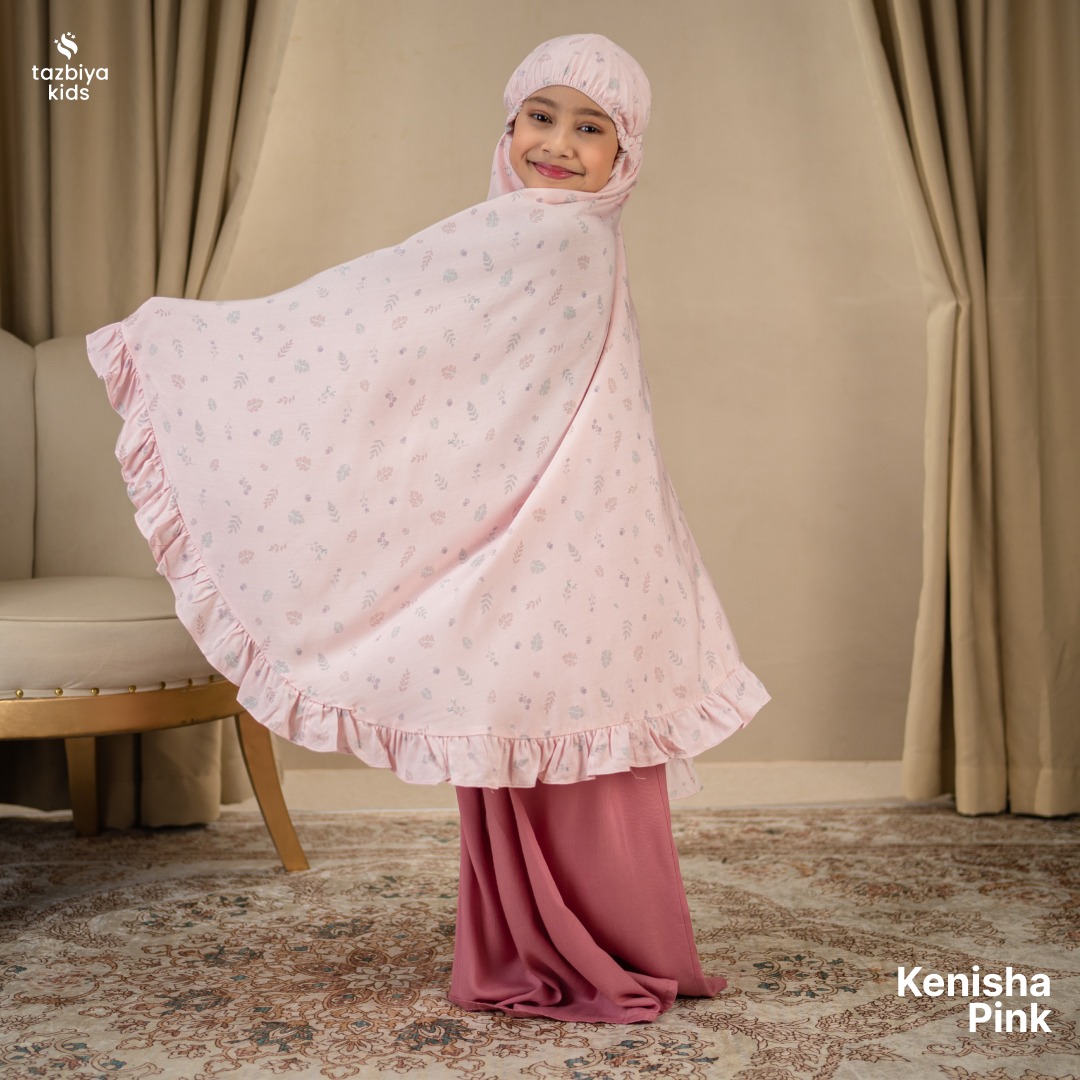 TAZBIYA MUKENA ANAK RAYON RUFFLE KENISHA I Mukena Anak Motif TK SD SMP | Mukena Anak 4-14 Tahun