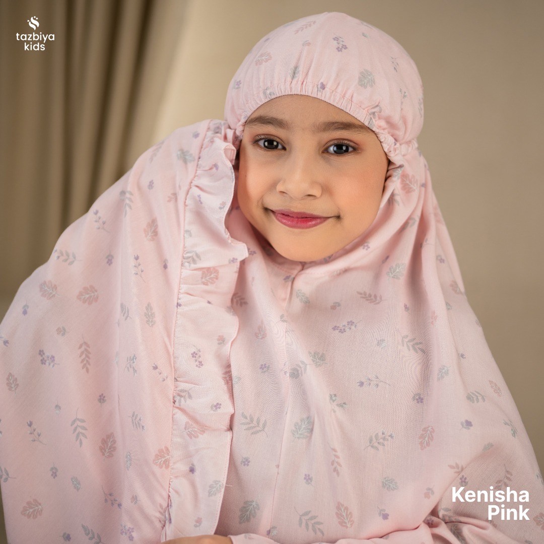 TAZBIYA MUKENA ANAK RAYON RUFFLE KENISHA I Mukena Anak Motif TK SD SMP | Mukena Anak 4-14 Tahun