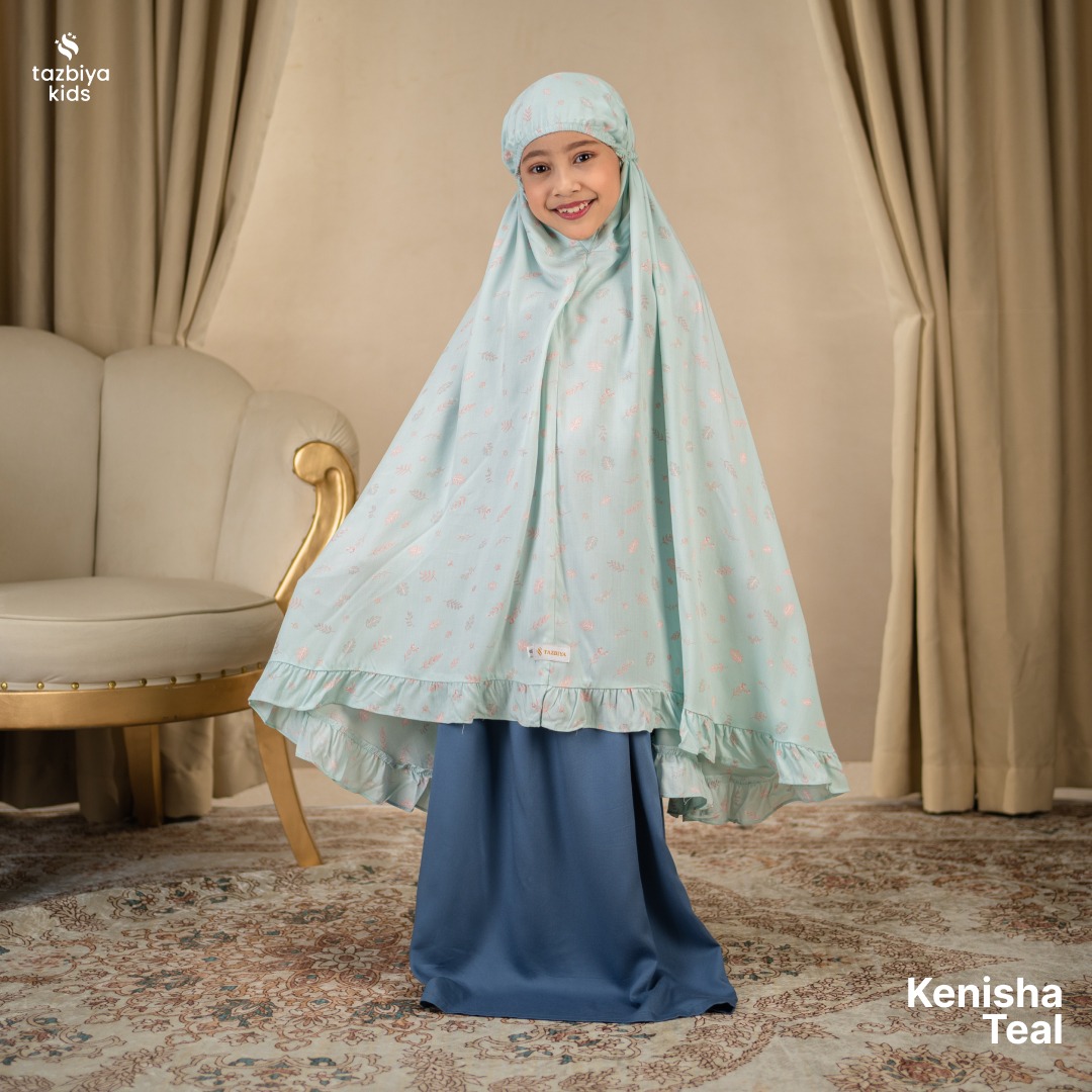 TAZBIYA MUKENA ANAK RAYON RUFFLE KENISHA I Mukena Anak Motif TK SD SMP | Mukena Anak 4-14 Tahun