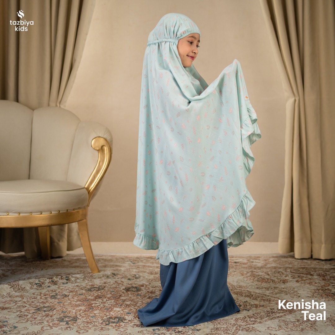 TAZBIYA MUKENA ANAK RAYON RUFFLE KENISHA I Mukena Anak Motif TK SD SMP | Mukena Anak 4-14 Tahun