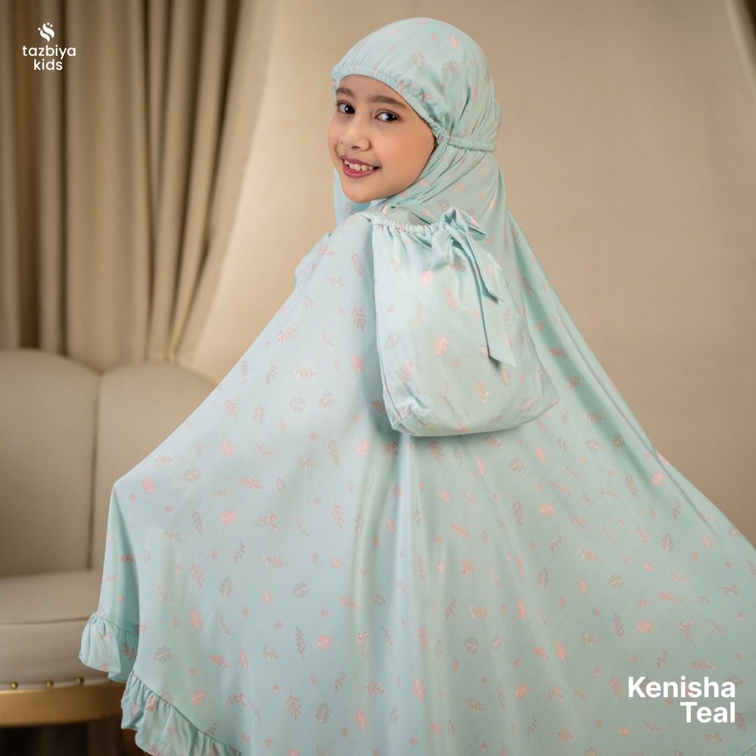TAZBIYA MUKENA ANAK RAYON RUFFLE KENISHA I Mukena Anak Motif TK SD SMP | Mukena Anak 4-14 Tahun