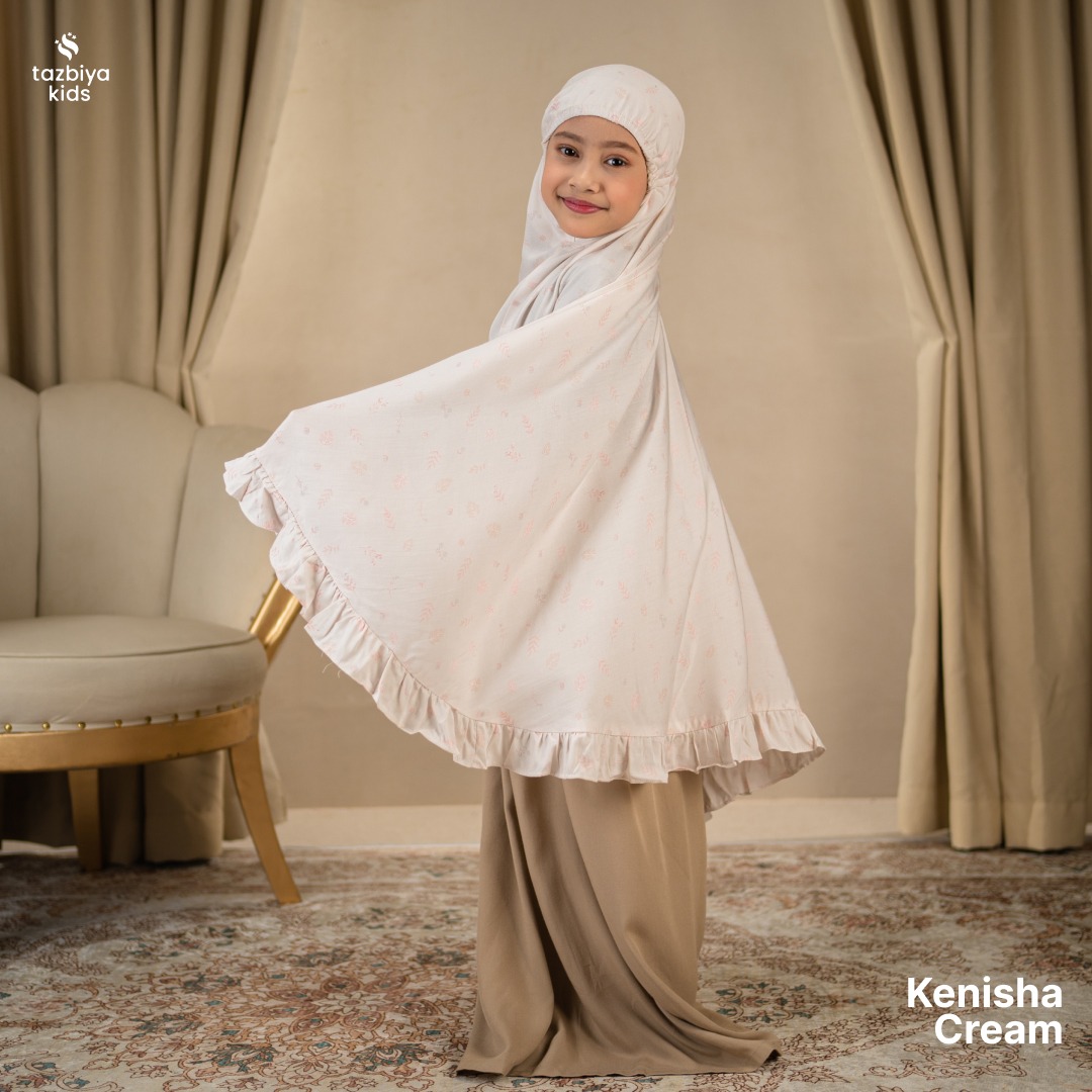 TAZBIYA MUKENA ANAK RAYON RUFFLE KENISHA I Mukena Anak Motif TK SD SMP | Mukena Anak 4-14 Tahun