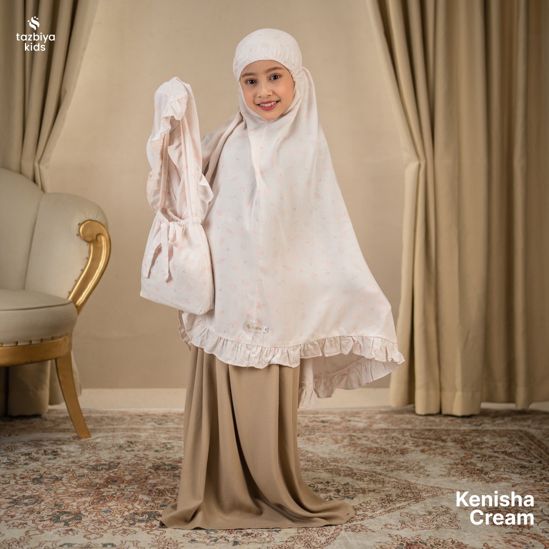 TAZBIYA MUKENA ANAK RAYON RUFFLE KENISHA I Mukena Anak Motif TK SD SMP | Mukena Anak 4-14 Tahun