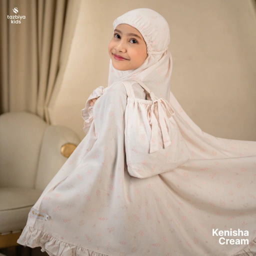 Image of TAZBIYA MUKENA ANAK RAYON RUFFLE KENISHA I Mukena Anak Motif TK SD SMP | Mukena Anak 4-14 Tahun
