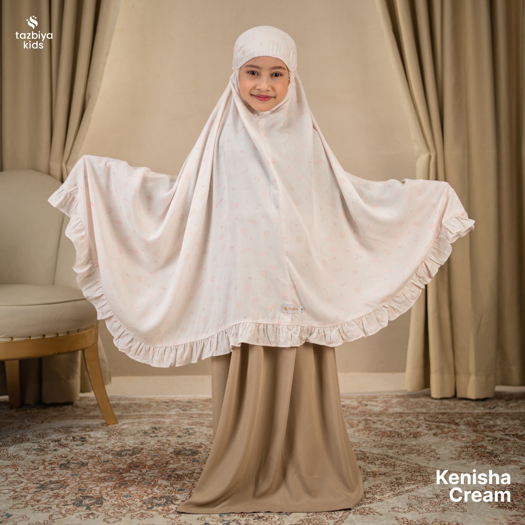 TAZBIYA MUKENA ANAK RAYON RUFFLE KENISHA I Mukena Anak Motif TK SD SMP | Mukena Anak 4-14 Tahun