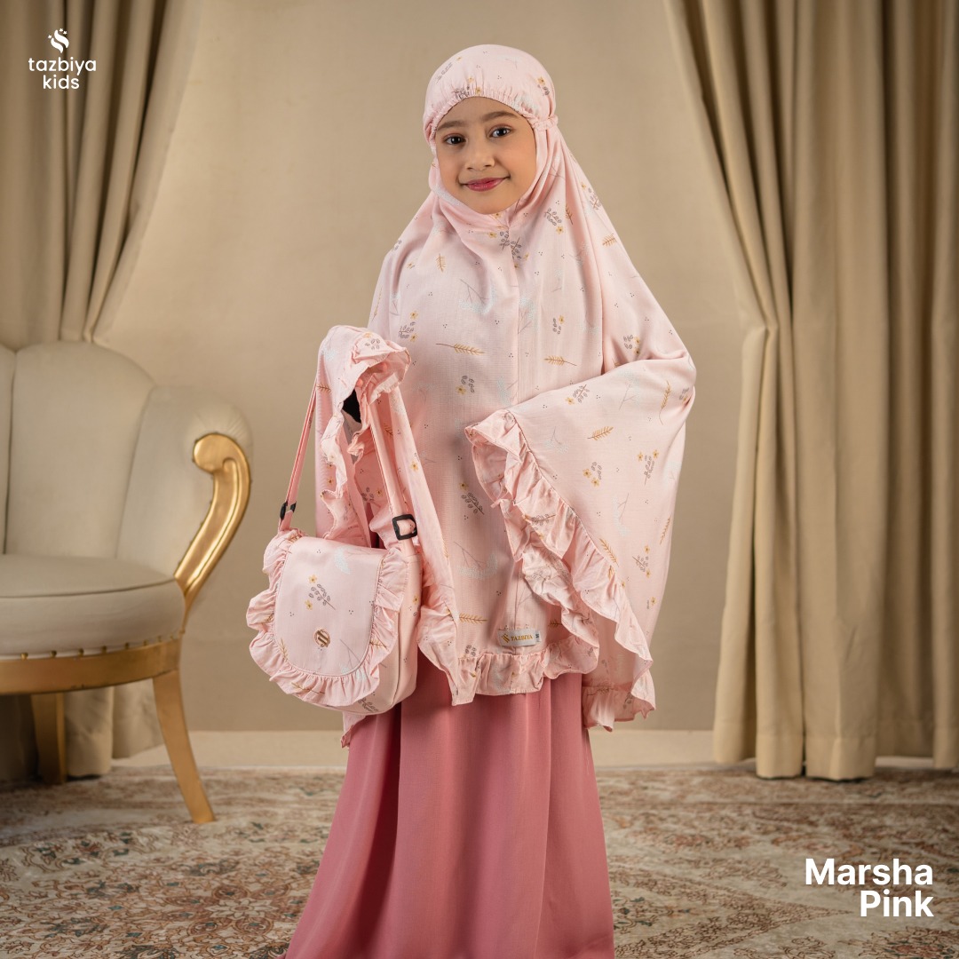 TAZBIYA MUKENA ANAK RAYON RUFFLE MARSYA I Mukena Anak Motif TK SD SMP | Mukena Anak 4-14 Tahun