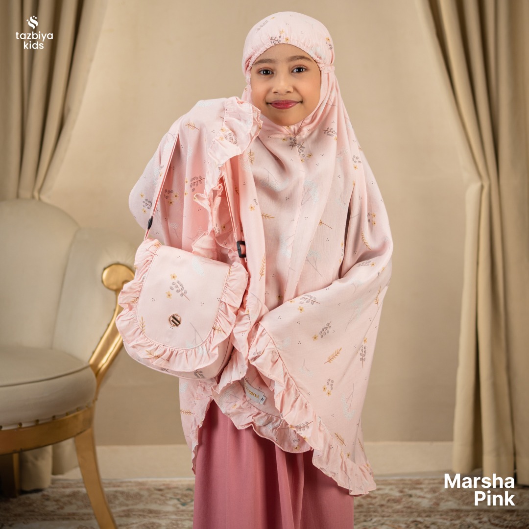 TAZBIYA MUKENA ANAK RAYON RUFFLE MARSYA I Mukena Anak Motif TK SD SMP | Mukena Anak 4-14 Tahun