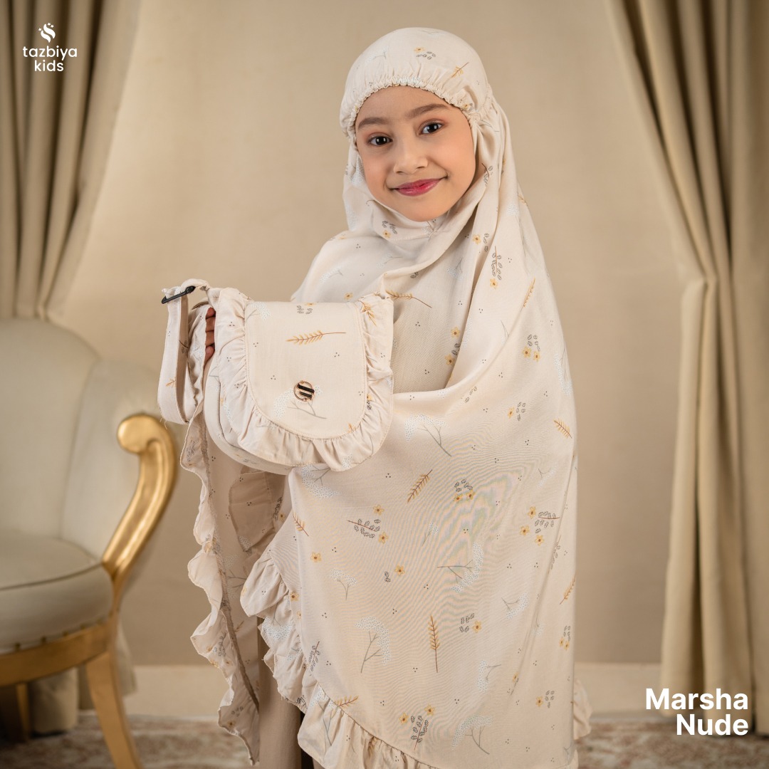TAZBIYA MUKENA ANAK RAYON RUFFLE MARSYA I Mukena Anak Motif TK SD SMP | Mukena Anak 4-14 Tahun