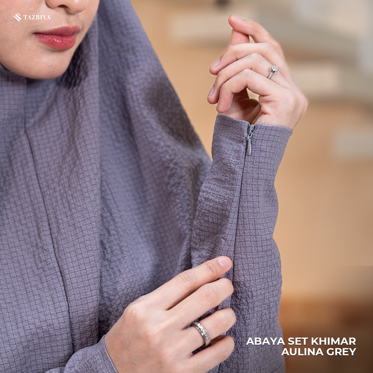 TAZBIYA ABAYA SET SERIES (Abaya Gamis Set Khimar Niqab Haji dan Umroh Bahan Crinkle Waffle Premium)