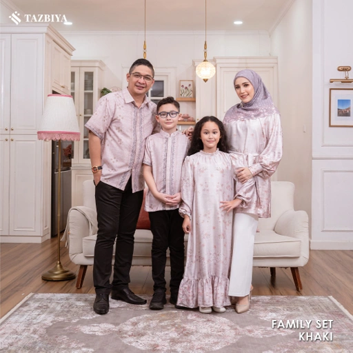Image of EXCLUSIVE SARIMBIT TAZBIYA X ADELIA PASHA SERIES TERANG | Sarimbit Keluarga | Set Sarimbit Lebaran | Sarimbit Terbaru 2025 | GAMIS LEBARAN