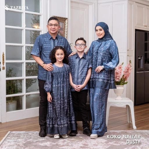 Image of EXCLUSIVE SARIMBIT TAZBIYA X ADELIA PASHA SERIES GELAP | Sarimbit Keluarga | Set Sarimbit Lebaran | Sarimbit Terbaru 2025 | GAMIS LEBARAN