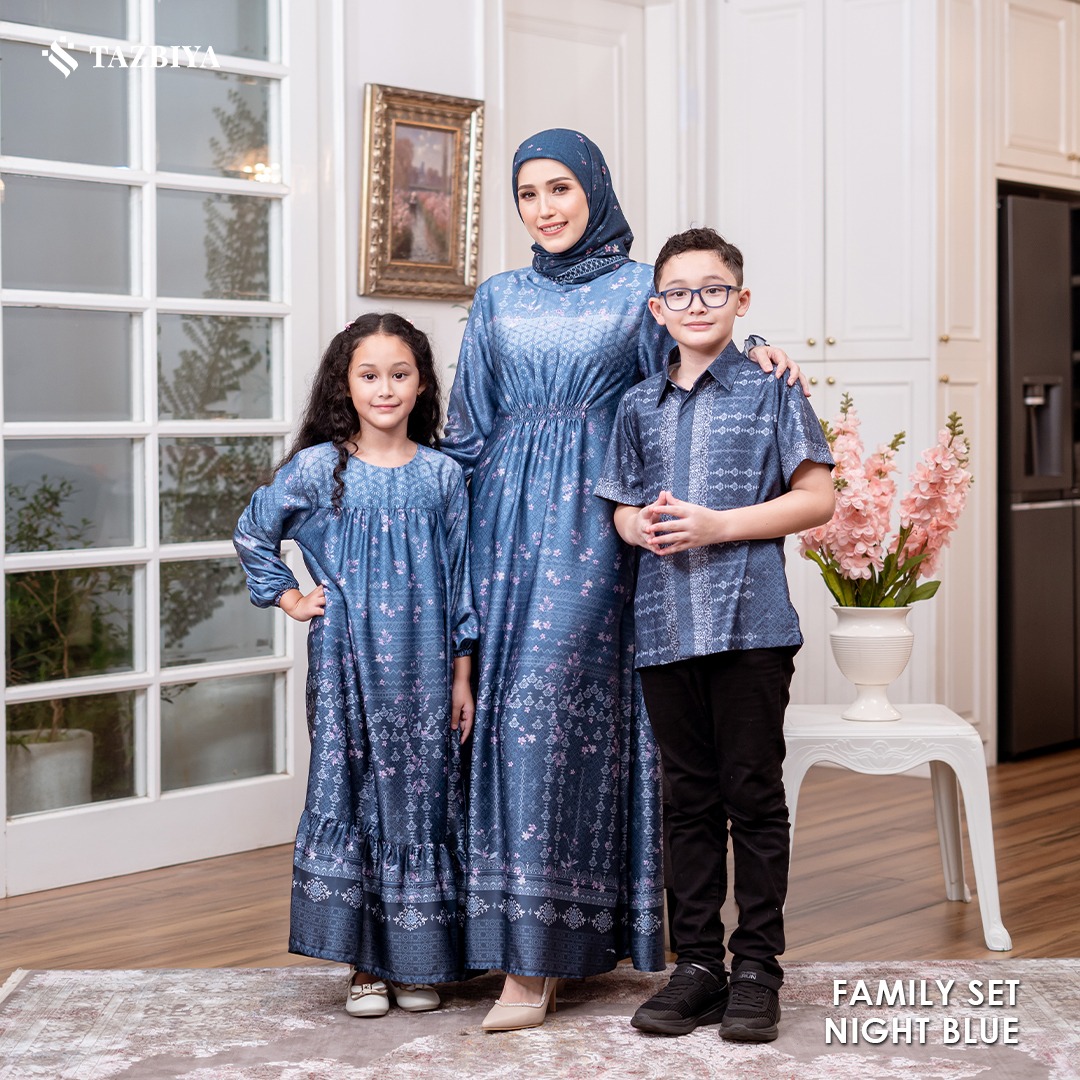 EXCLUSIVE SARIMBIT TAZBIYA X ADELIA PASHA SERIES GELAP | Sarimbit Keluarga | Set Sarimbit Lebaran | Sarimbit Terbaru 2025 | GAMIS LEBARAN