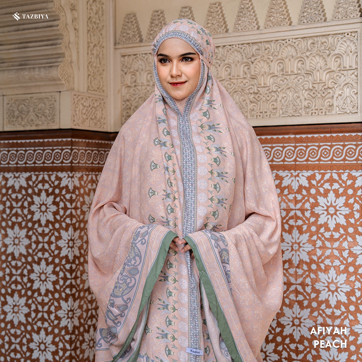 MUKENA TAZBIYA X KEMISO SAJADAH RAYON AFIYAH SERIES ALLSIZE