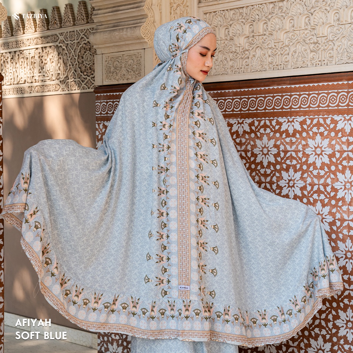 MUKENA TAZBIYA X KEMISO SAJADAH RAYON AFIYAH SERIES ALLSIZE