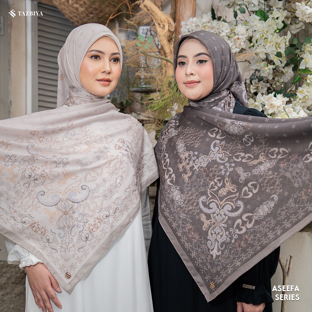 TAZBIYA SCARF - ASEEFA SERIES I TAZBIYA HIJAB VOAL MOTIF JAHIT TEPI