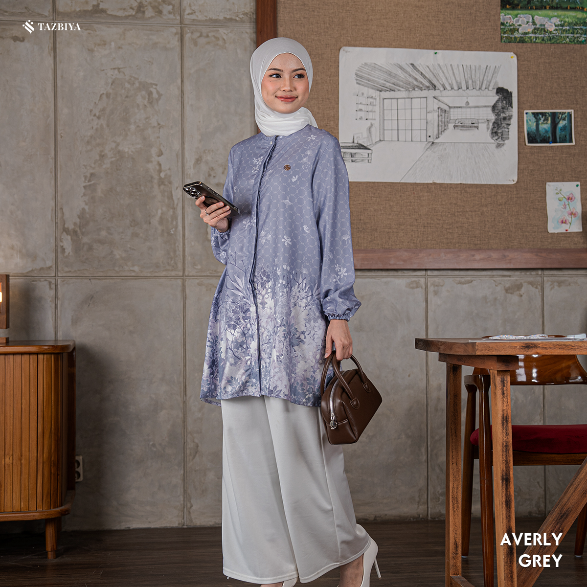 TAZBIYA TUNIK AVERLY SERIES | BLOUSE PREMIUM | ATASAN WANITA