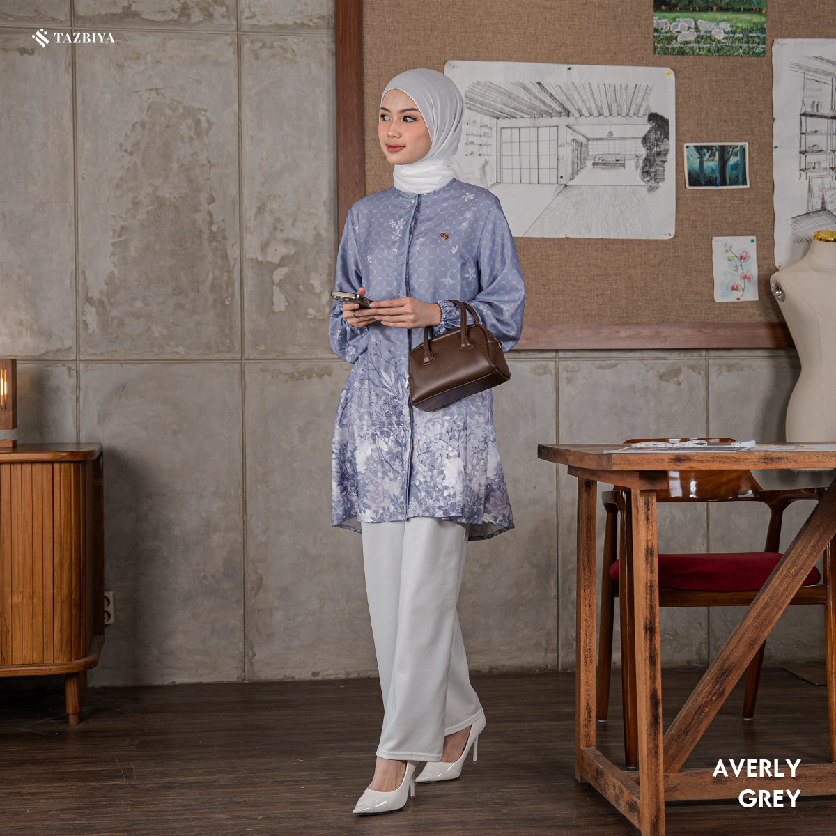 TAZBIYA TUNIK AVERLY SERIES | BLOUSE PREMIUM | ATASAN WANITA