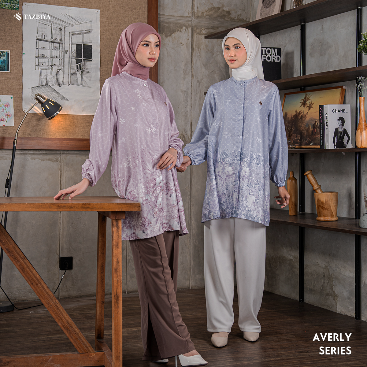 TAZBIYA TUNIK AVERLY SERIES | BLOUSE PREMIUM | ATASAN WANITA