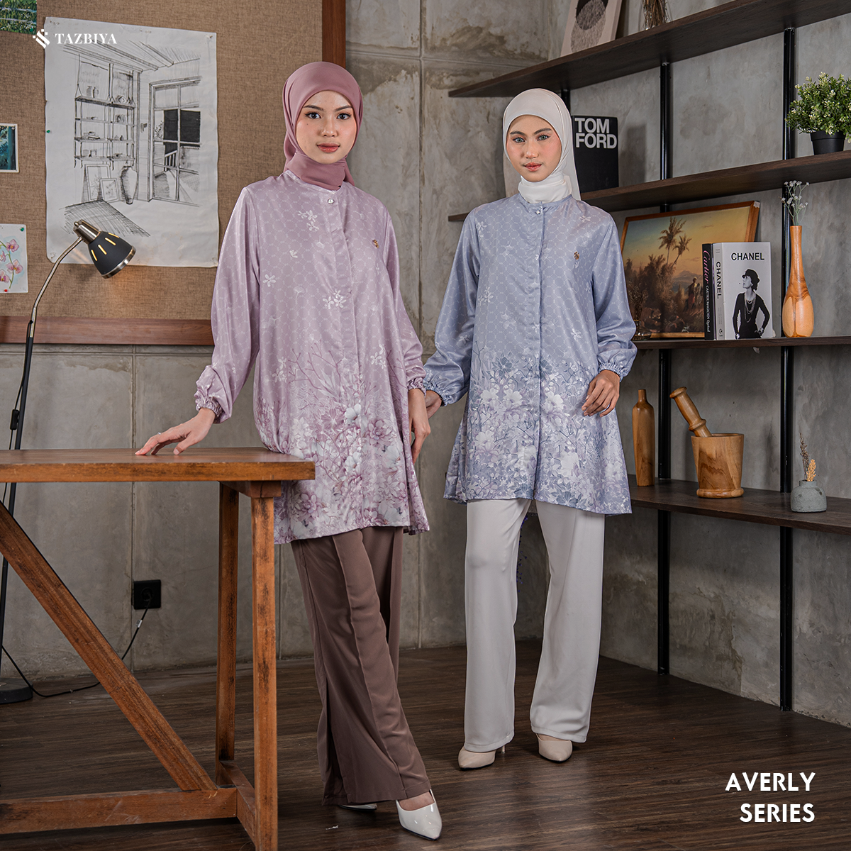 TAZBIYA TUNIK AVERLY SERIES | BLOUSE PREMIUM | ATASAN WANITA