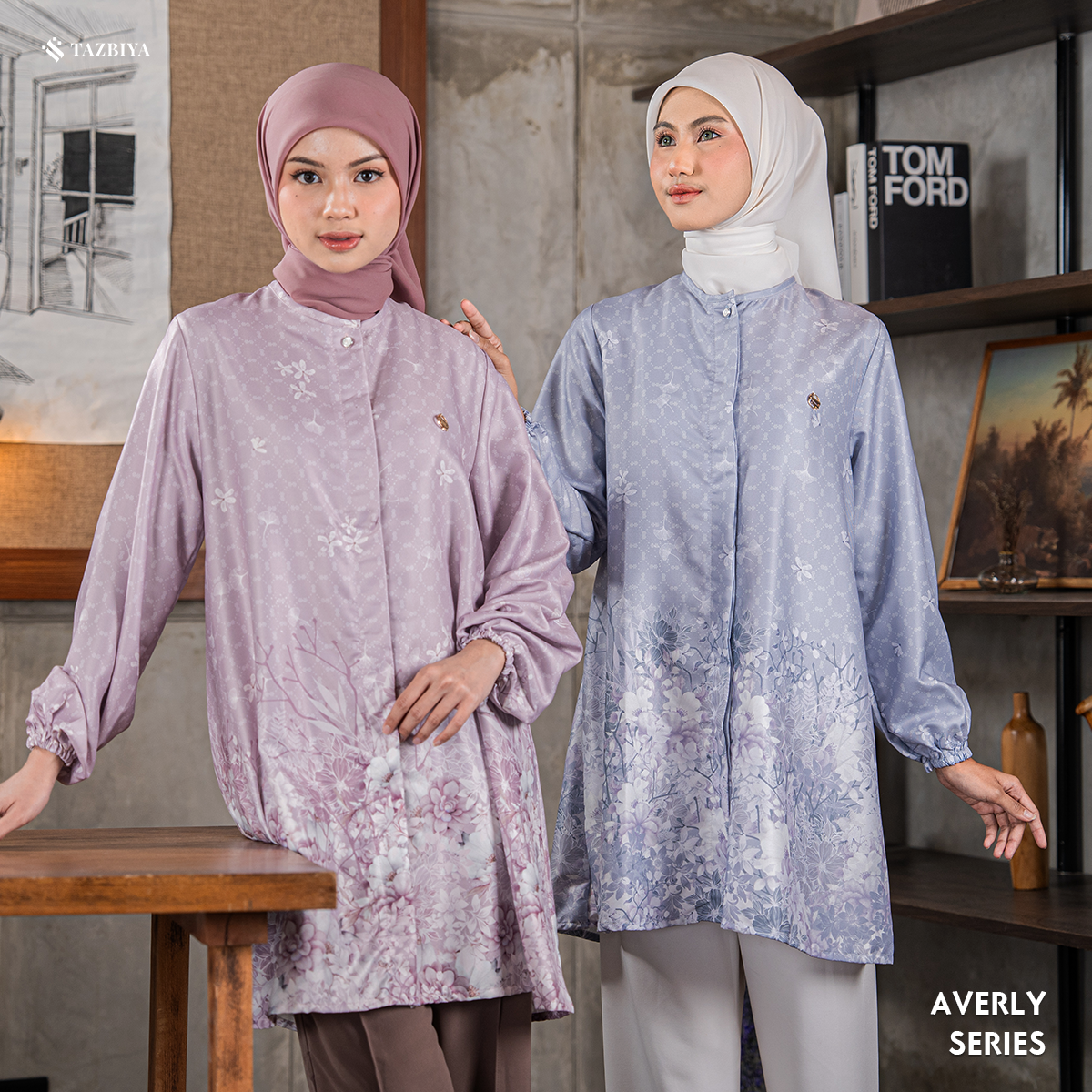 TAZBIYA TUNIK AVERLY SERIES | BLOUSE PREMIUM | ATASAN WANITA
