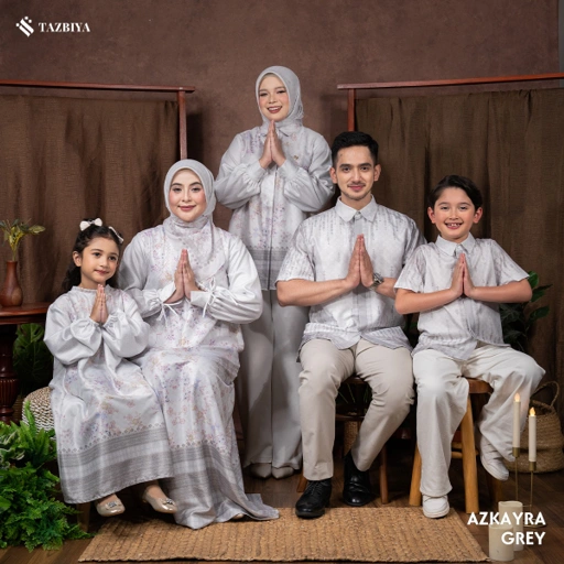 Image of TAZBIYA SARIMBIT AZKAYRA SERIES | Baju Sarimbit Lebaran | Baju Sarimbit | Baju Sarimbit Keluarga | Sarimbit 2025
