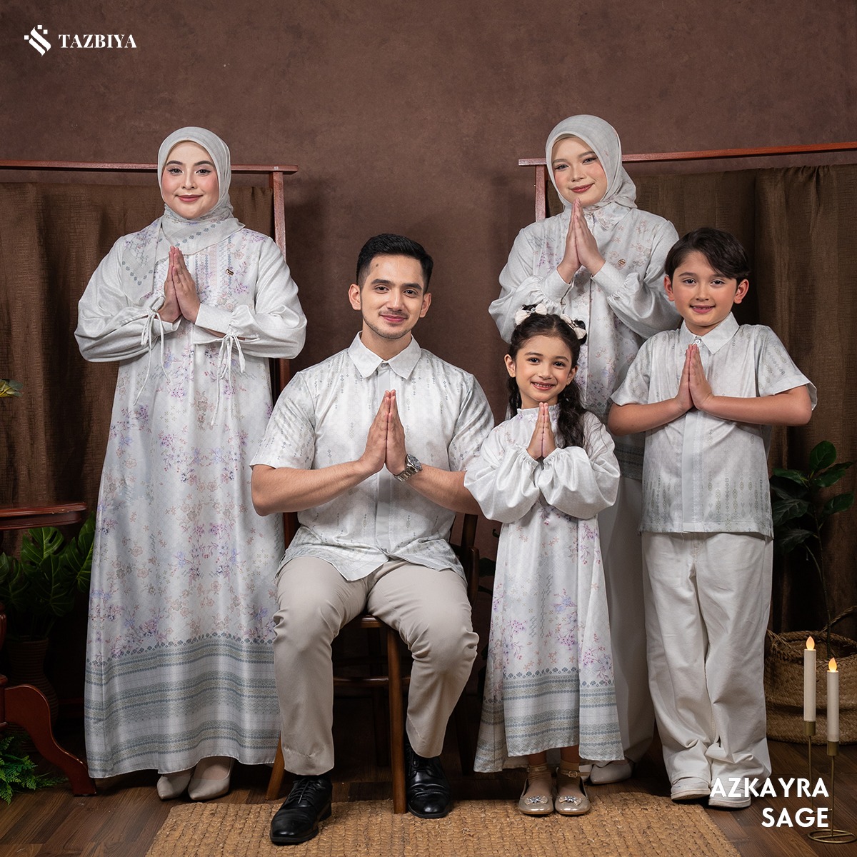 TAZBIYA SARIMBIT SERIES TERANG | Baju Sarimbit Lebaran | Baju Sarimbit | Baju Sarimbit Keluarga | Sarimbit 2025