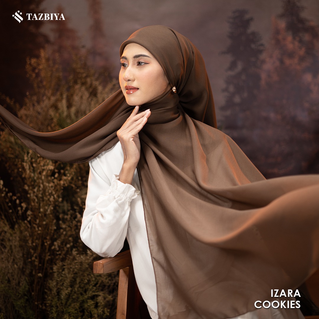 TAZBIYA SCARF - IZARA SERIES I JILBAB SEGI EMPAT POLOS POLYCOTTON PREMIUM