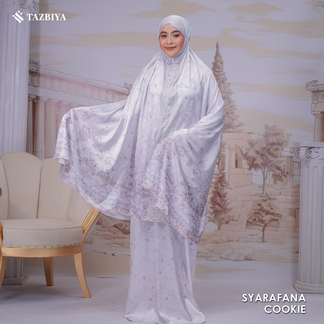 TAZBIYA MUKENA SILK PREMIUM SYARAFANA SERIES ALLSIZE