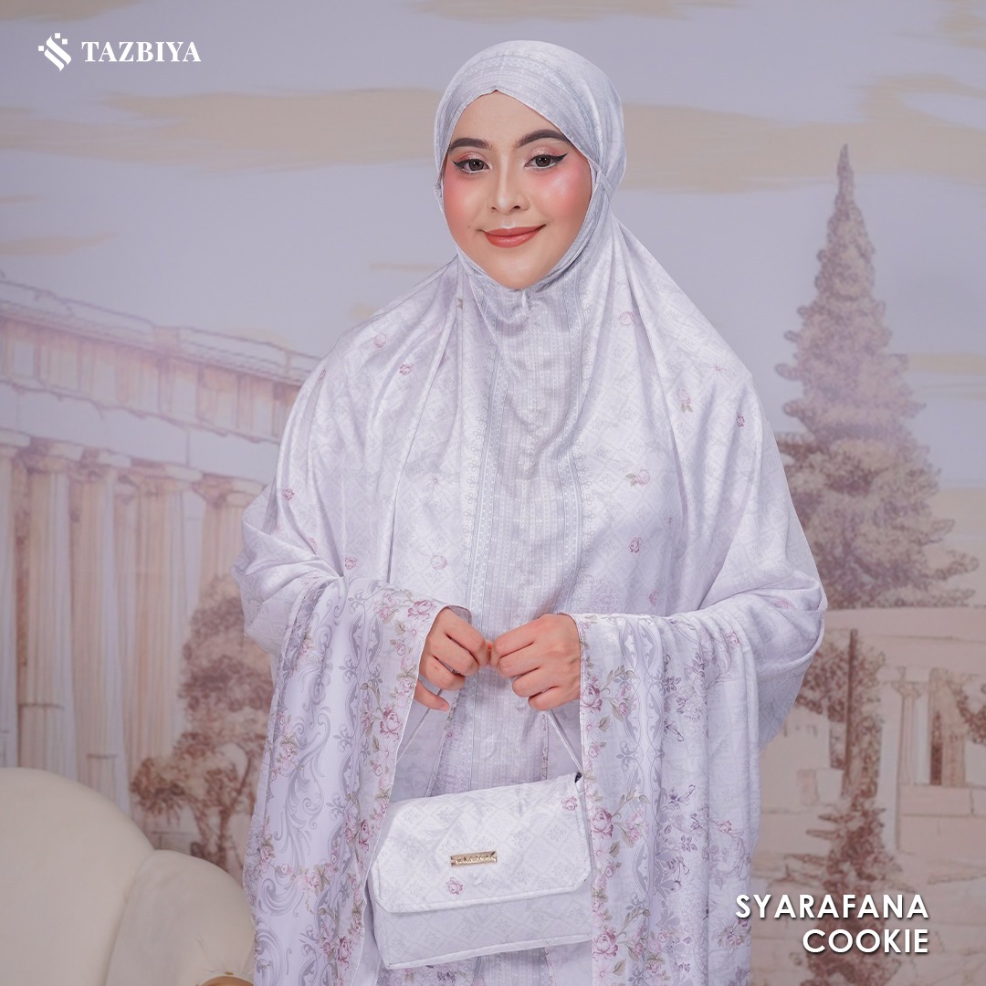 TAZBIYA MUKENA SILK PREMIUM SYARAFANA SERIES ALLSIZE
