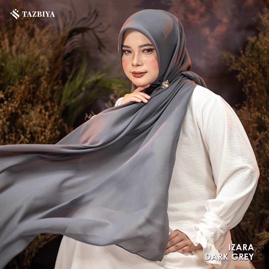 TAZBIYA SCARF - IZARA SERIES I JILBAB SEGI EMPAT POLOS POLYCOTTON PREMIUM