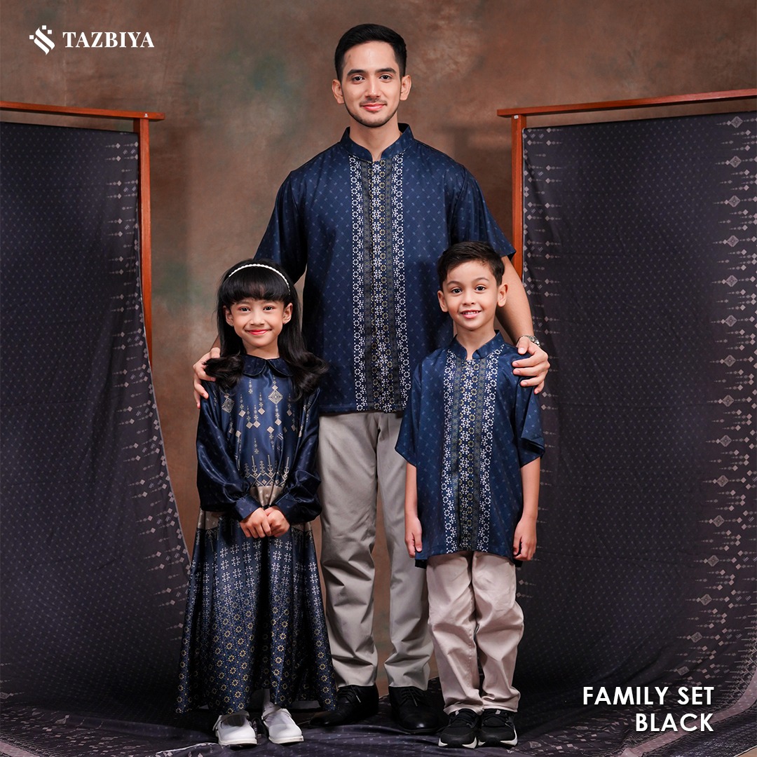 TAZBIYA SARIMBIT SERIES GELAP | Baju Sarimbit Lebaran | Baju Sarimbit | Baju Sarimbit Keluarga | Sarimbit 2025