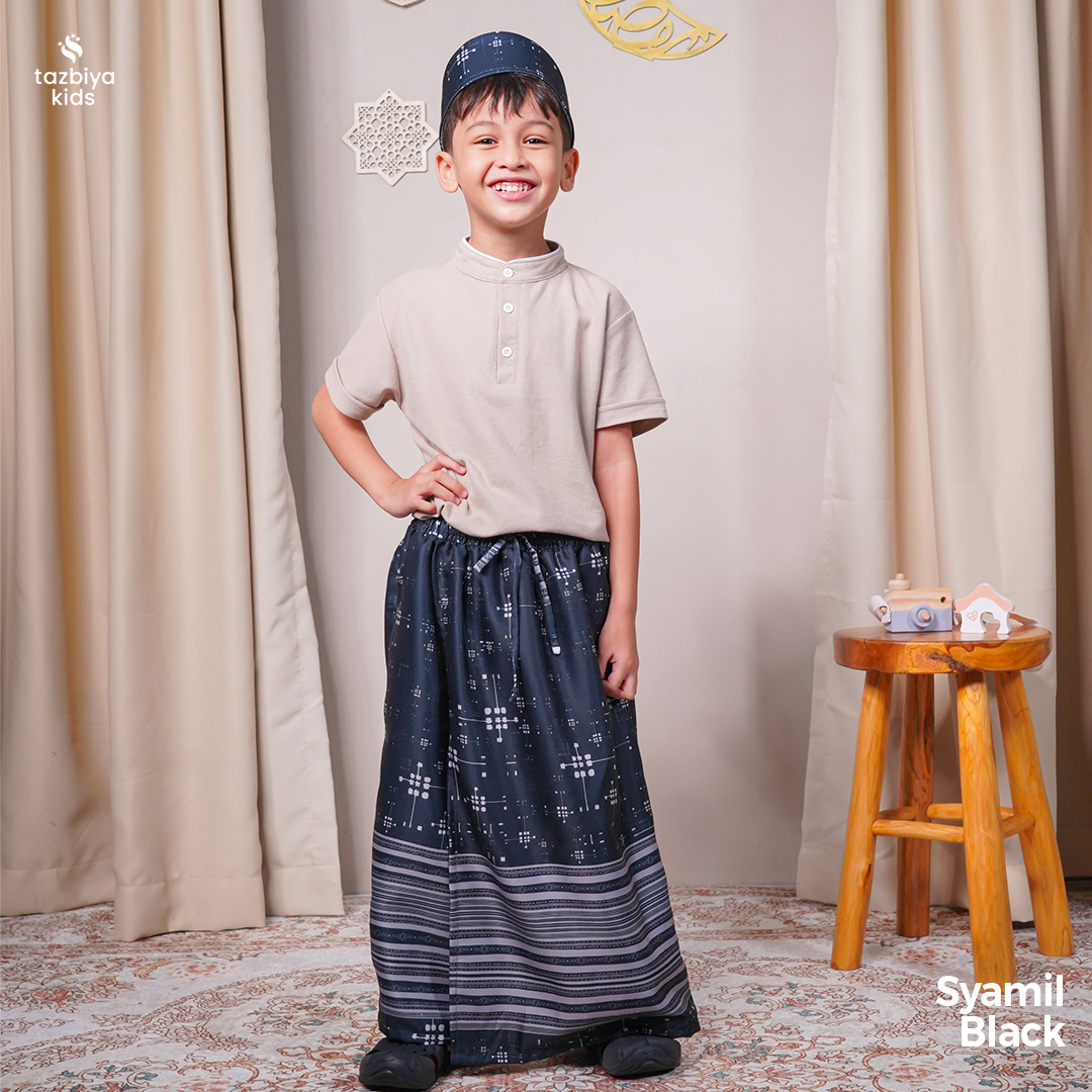 TAZBIYA SARUNG CELANA + PECI ANAK LAKI-LAKI MOTIF | SARUNG CELANA ANAK | SARUNG ANAK TK SD UMUR 1-10 TAHUN