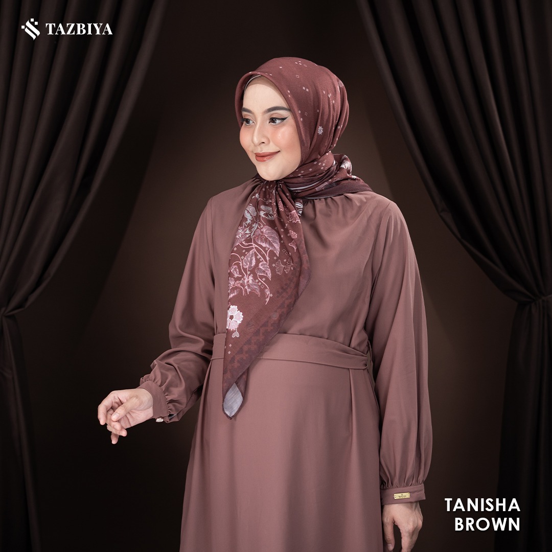 TAZBIYA SCARF - TANISHA SERIES I TAZBIYA HIJAB VOAL MOTIF JAHIT TEPI