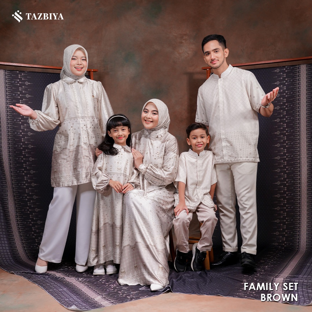 TAZBIYA SARIMBIT SERIES TERANG | Baju Sarimbit Lebaran | Baju Sarimbit | Baju Sarimbit Keluarga | Sarimbit 2025