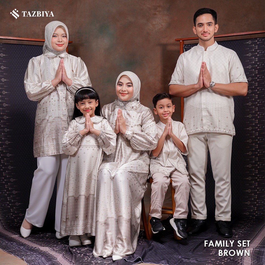 TAZBIYA SARIMBIT SERIES TERANG | Baju Sarimbit Lebaran | Baju Sarimbit | Baju Sarimbit Keluarga | Sarimbit 2025