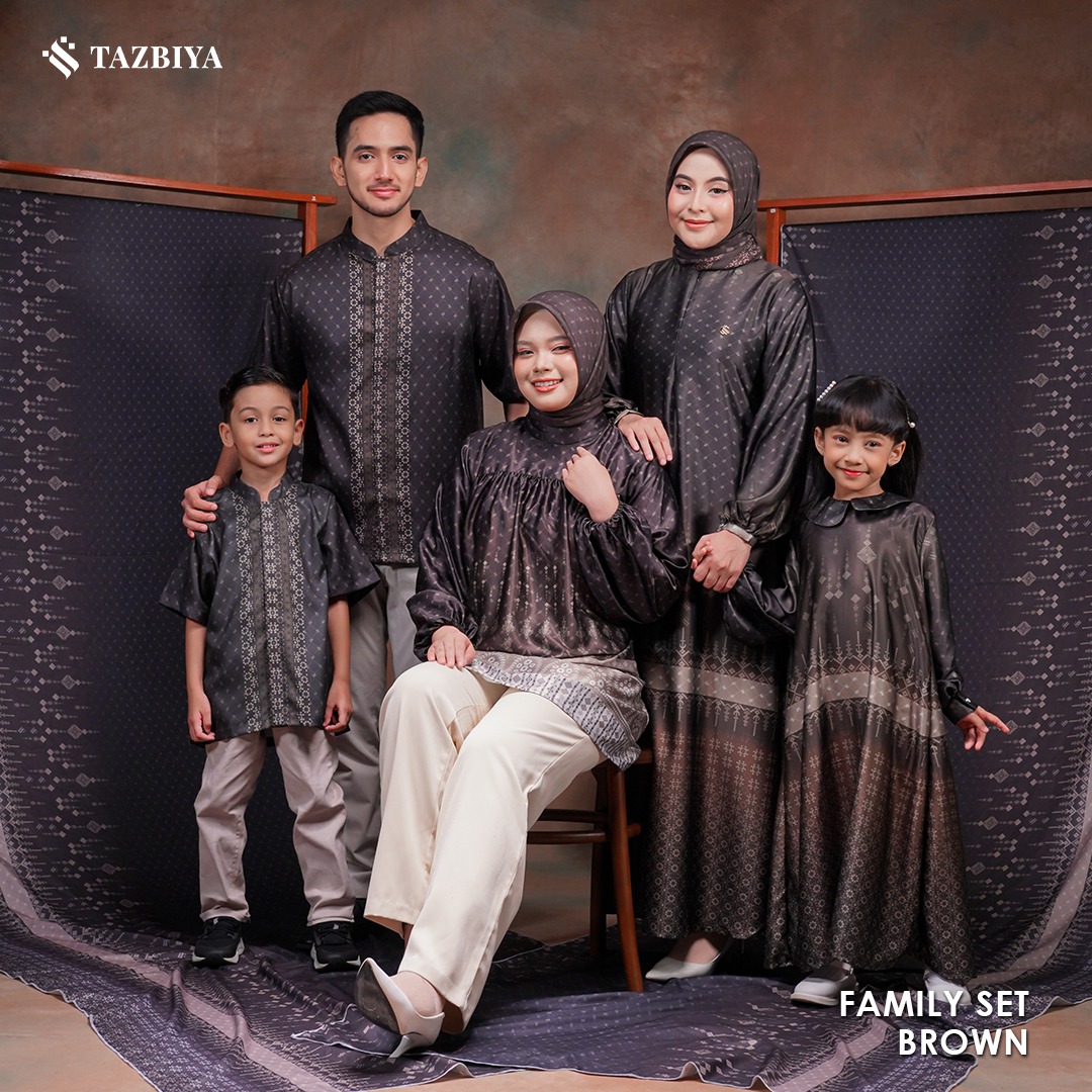 TAZBIYA SARIMBIT SERIES GELAP | Baju Sarimbit Lebaran | Baju Sarimbit | Baju Sarimbit Keluarga | Sarimbit 2025