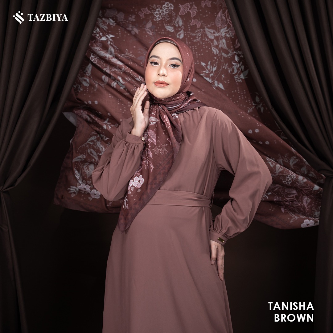 TAZBIYA SCARF - TANISHA SERIES I TAZBIYA HIJAB VOAL MOTIF JAHIT TEPI