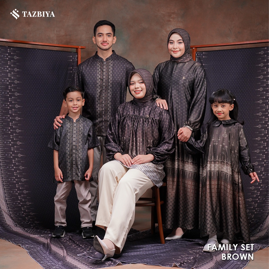 TAZBIYA SARIMBIT SERIES GELAP | Baju Sarimbit Lebaran | Baju Sarimbit | Baju Sarimbit Keluarga | Sarimbit 2025