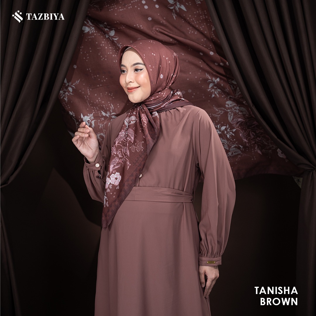 TAZBIYA SCARF - TANISHA SERIES I TAZBIYA HIJAB VOAL MOTIF JAHIT TEPI
