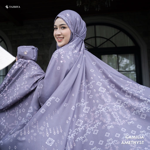 Image of TAZBIYA MUKENA TRAVEL 2IN1 CAMILIA SERIES | Mukena Travel Dewasa Motif