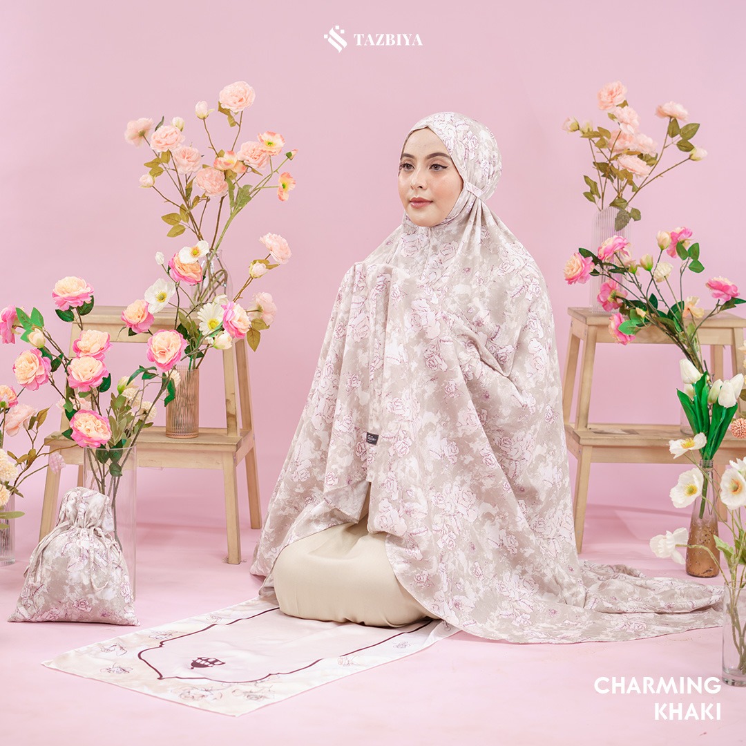 MUKENA TAZBIYA SET SAJADAH 2IN1 CHARMING ROSE SERIES ALLSIZE