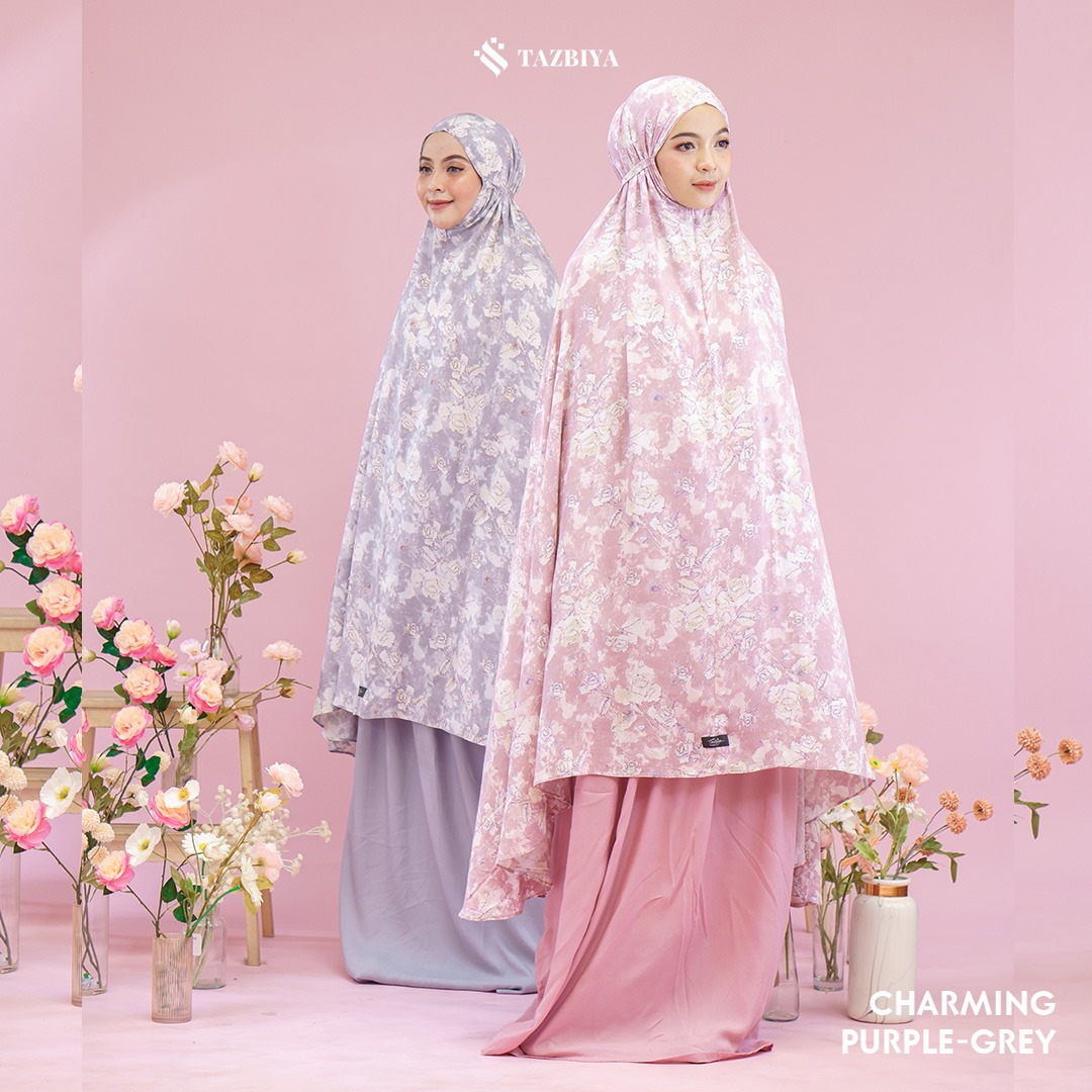 MUKENA TAZBIYA SET SAJADAH 2IN1 CHARMING ROSE SERIES ALLSIZE
