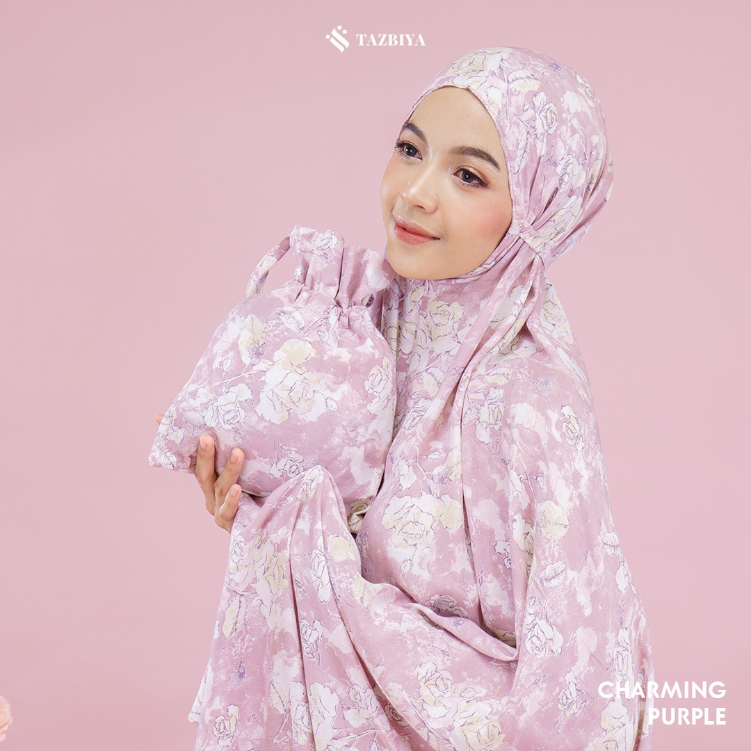 MUKENA TAZBIYA SET SAJADAH 2IN1 CHARMING ROSE SERIES ALLSIZE