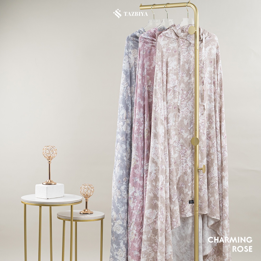 MUKENA TAZBIYA SET SAJADAH 2IN1 CHARMING ROSE SERIES ALLSIZE