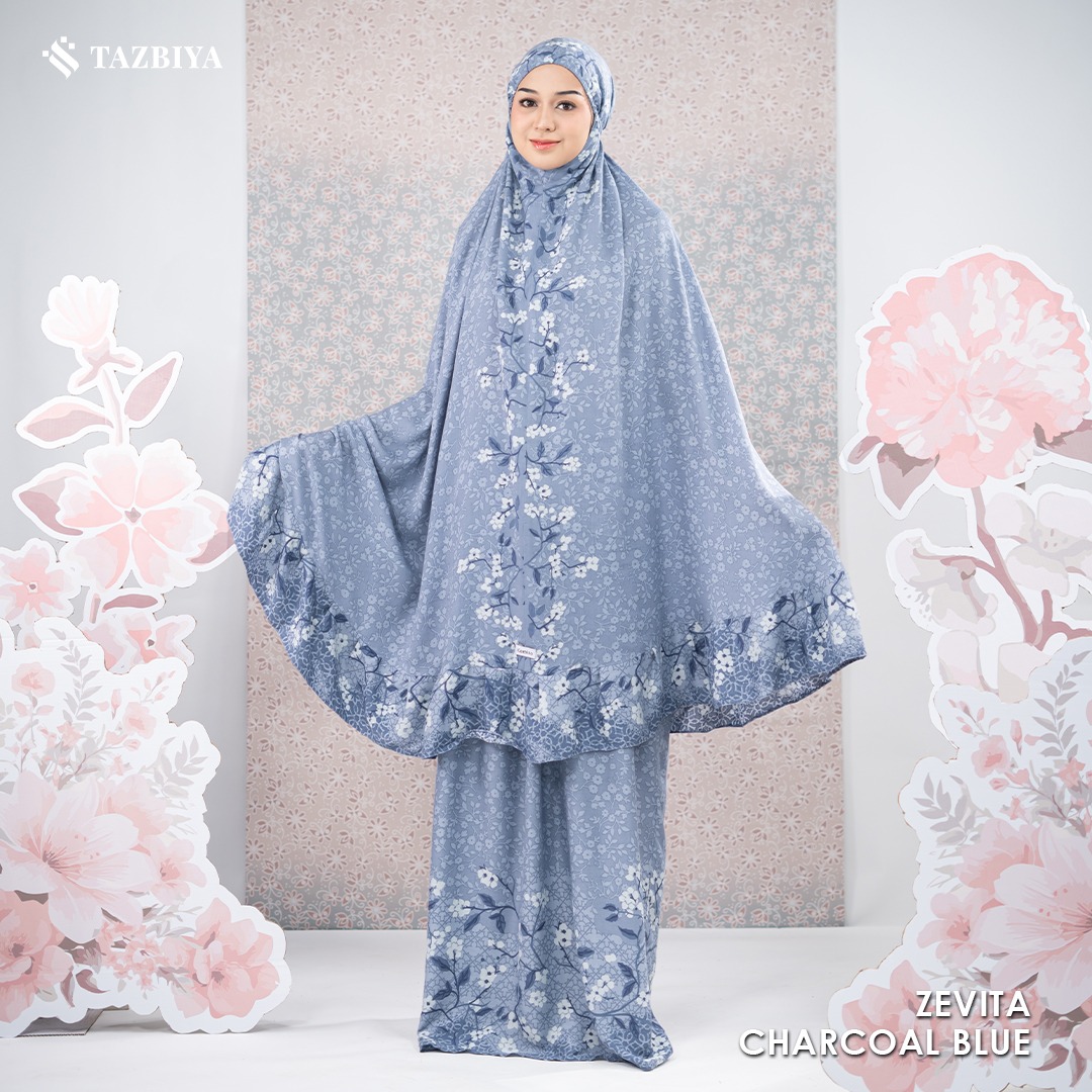 MUKENA TAZBIYA X KEMISO SAJADAH RAYON ZEVITA SERIES ALLSIZE