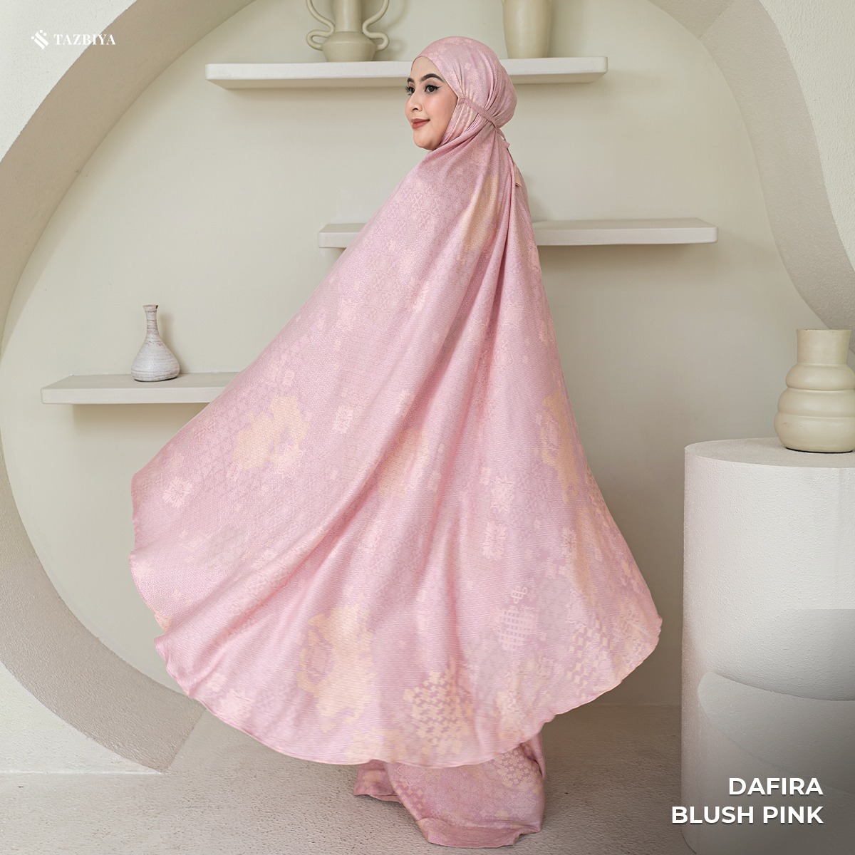 MUKENA TAZBIYA PREMIUM DAFIRA I Mukena Rayon Satin Jumbo Dewasa