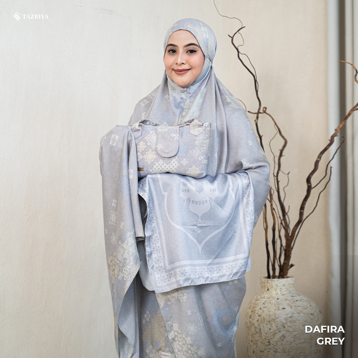 MUKENA TAZBIYA PREMIUM DAFIRA I Mukena Rayon Satin Jumbo Dewasa